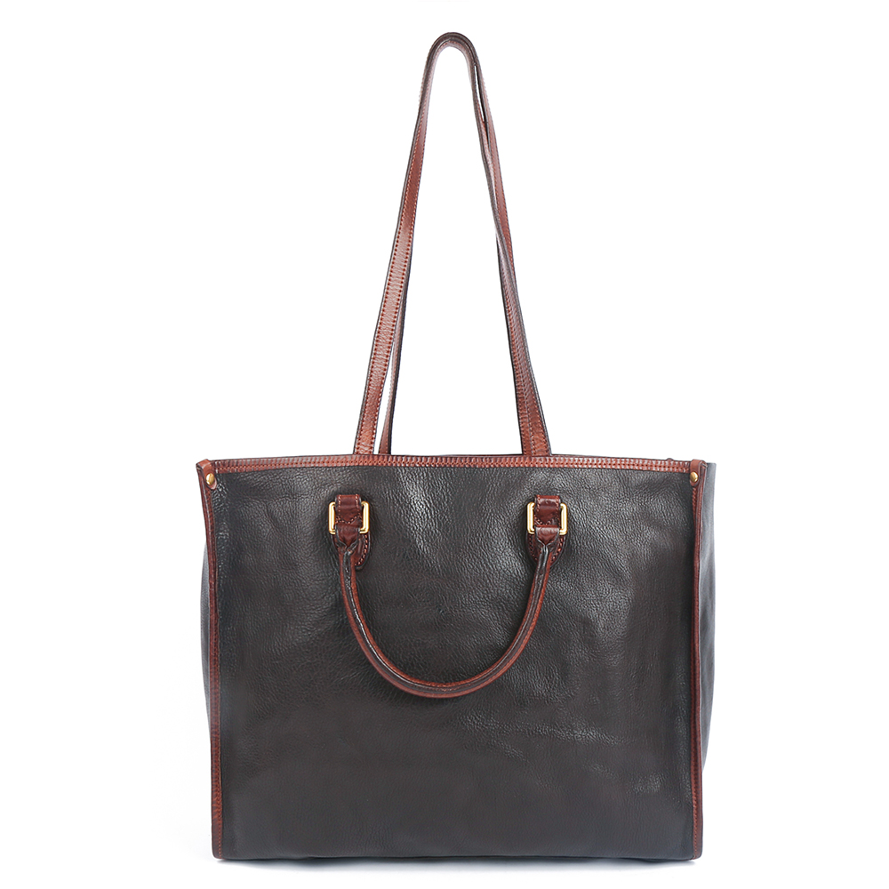 Elegant Genuine Cowhide Leather Lady Handbag - Timeless Grace