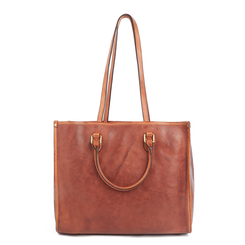 Elegant Genuine Cowhide Leather Lady Handbag - Timeless Grace