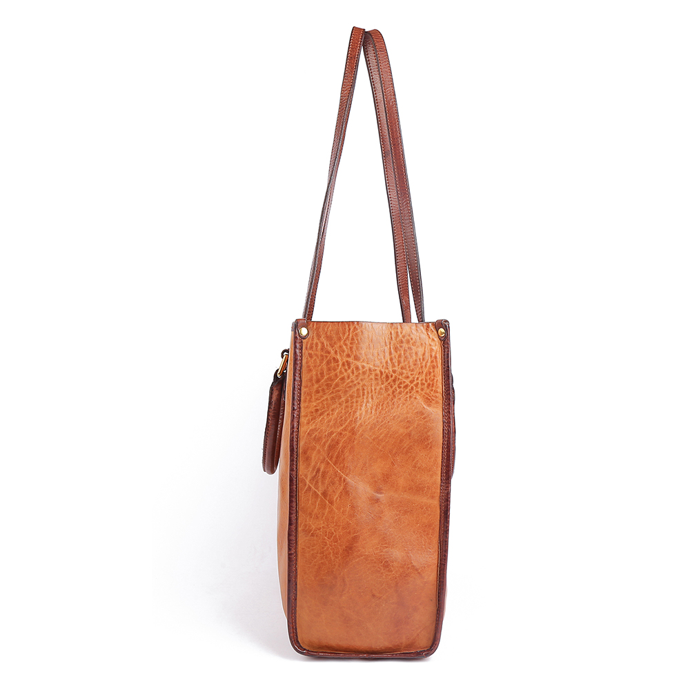 Elegant Genuine Cowhide Leather Lady Handbag - Timeless Grace