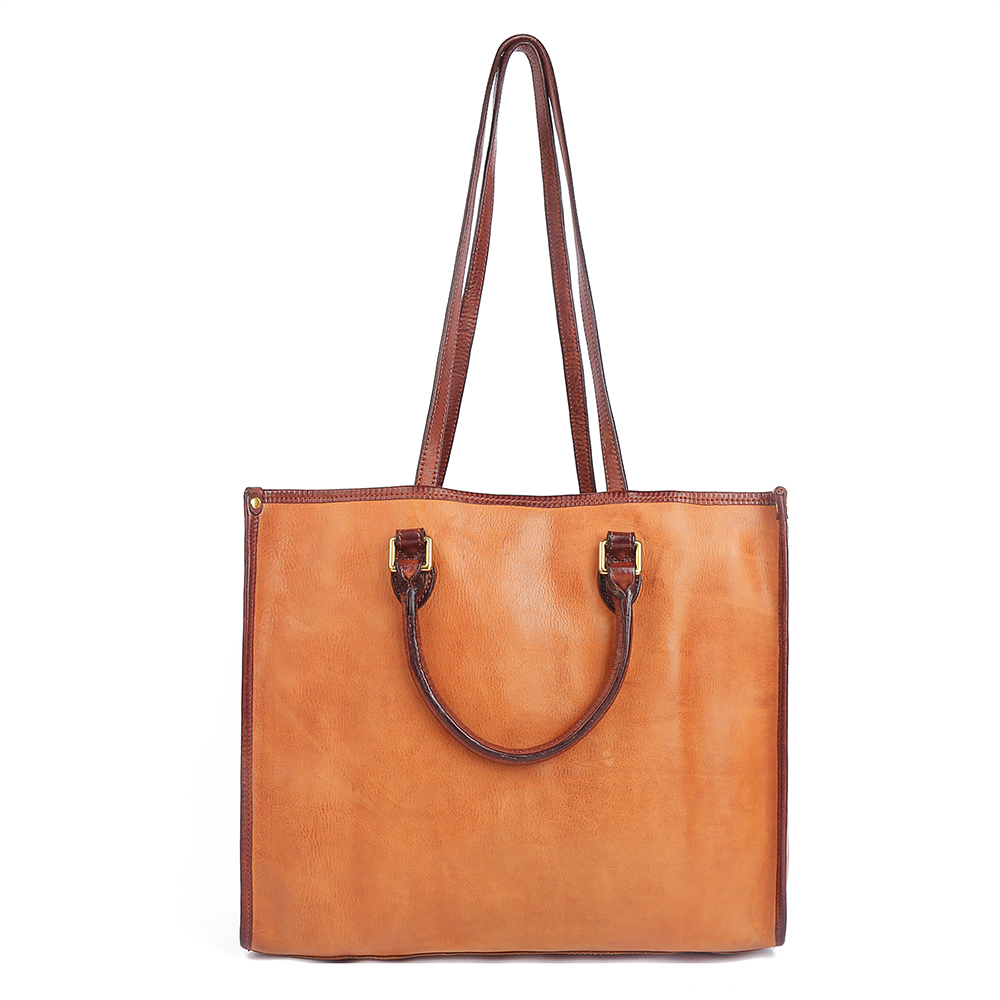 Elegant Genuine Cowhide Leather Lady Handbag - Timeless Grace