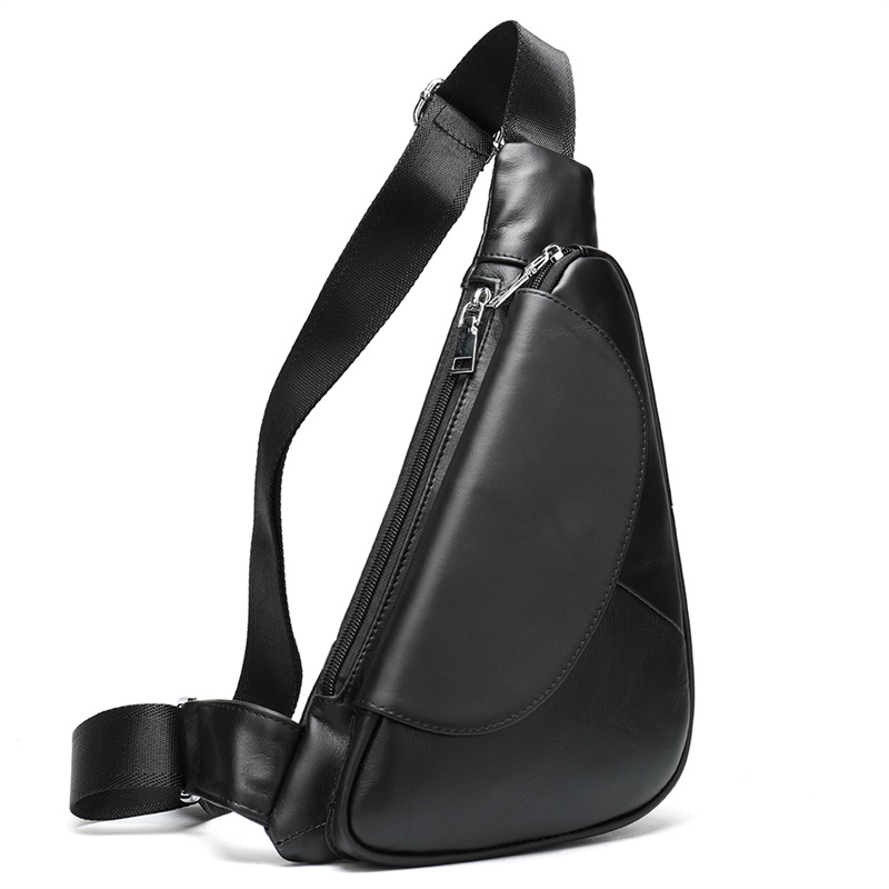 Premium Genuine Cowhide Leather Men's Chest Bag - Superior Quality and Style