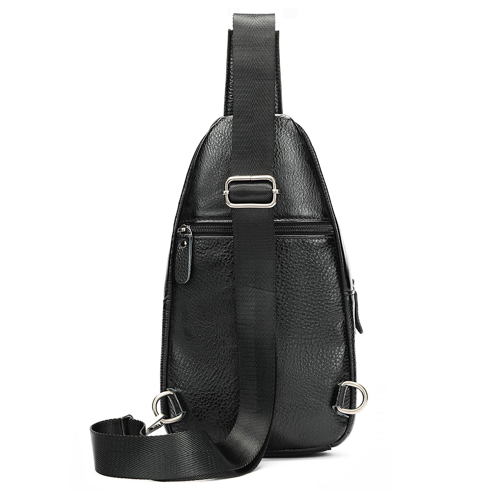 Premium Genuine Cowhide Leather Men's Chest Bag - Superior Quality and Style