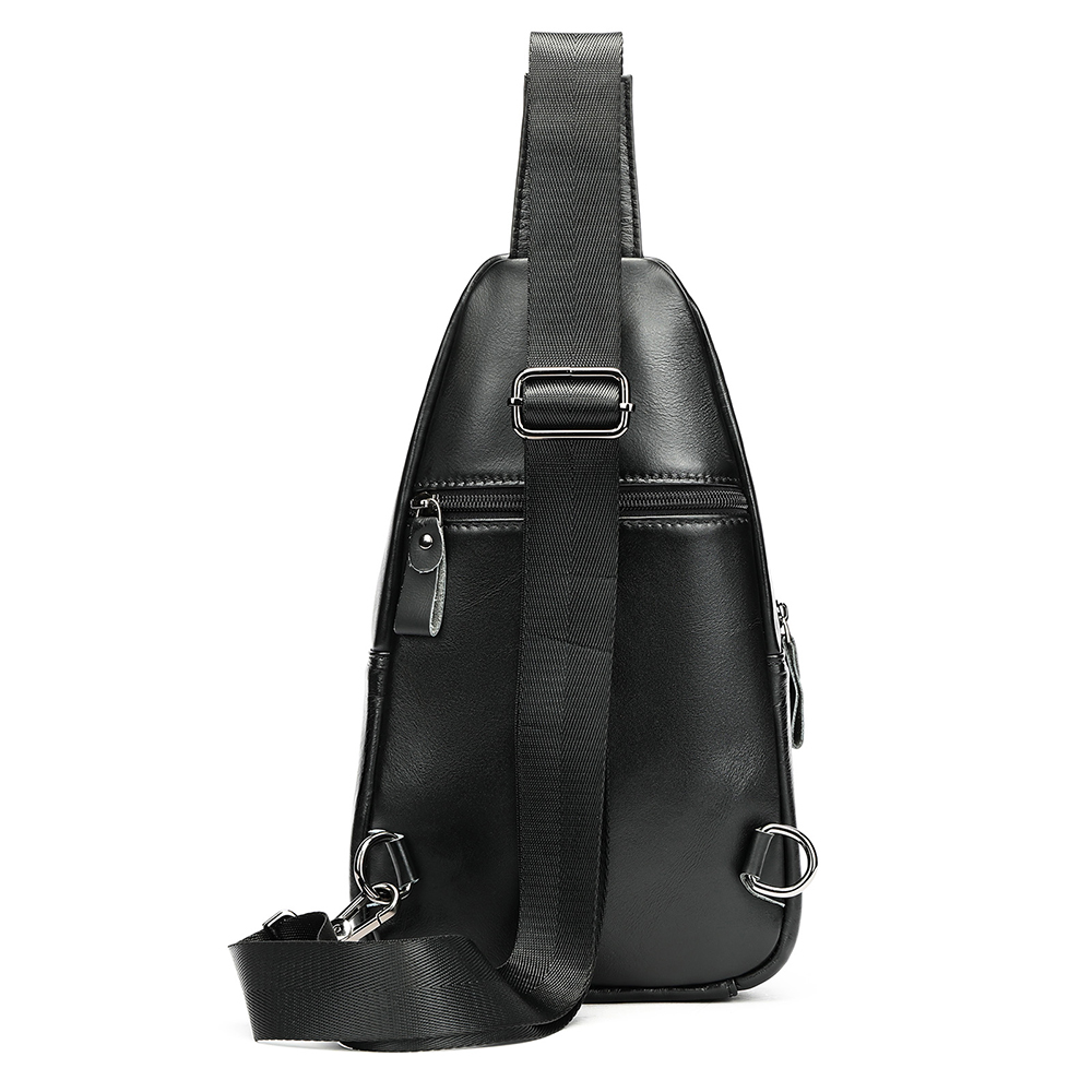Premium Genuine Cowhide Leather Men's Chest Bag - Superior Quality and Style