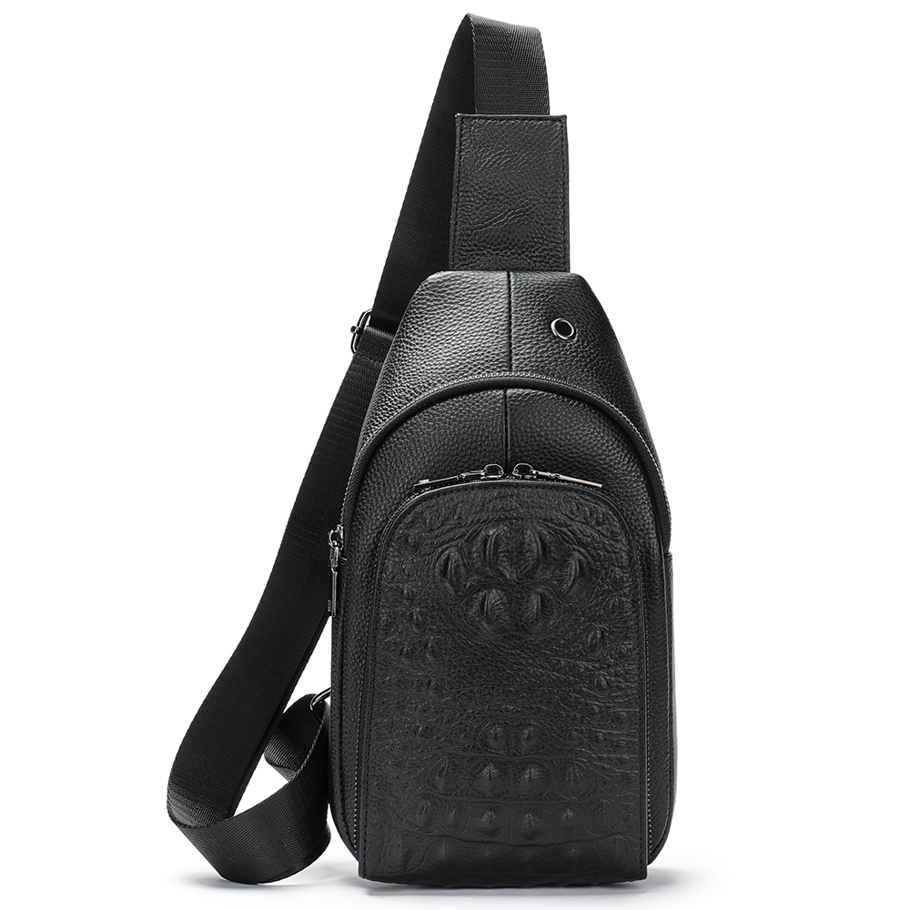 Premium Genuine Cowhide Leather Men's Chest Bag - Superior Quality and  Durable