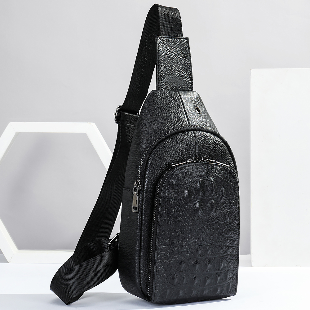 Premium Genuine Cowhide Leather Men's Chest Bag - Superior Quality and  Durable