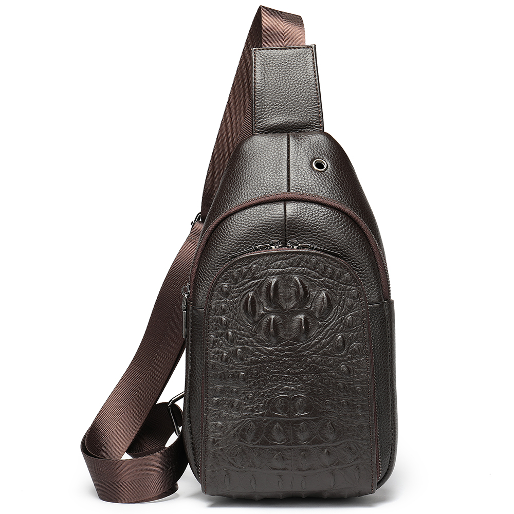 Premium Genuine Cowhide Leather Men's Chest Bag - Superior Quality and  Durable