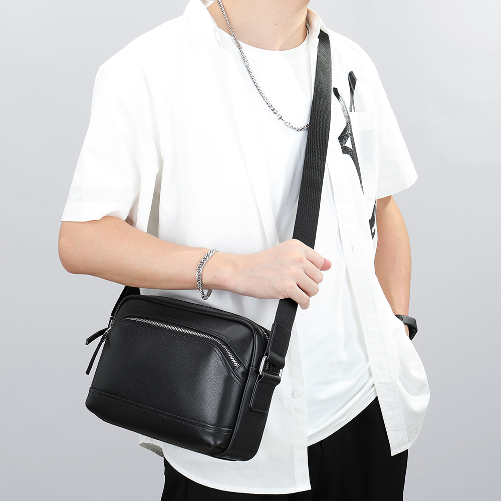 High-Quality Genuine Cowhide Leather Men'messenger bag - Professional Excellence