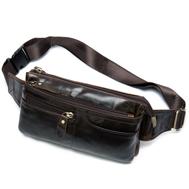 Innovative Crazy Horse Leather Belt and Chest Bag - Ultimate Durability and Functionality