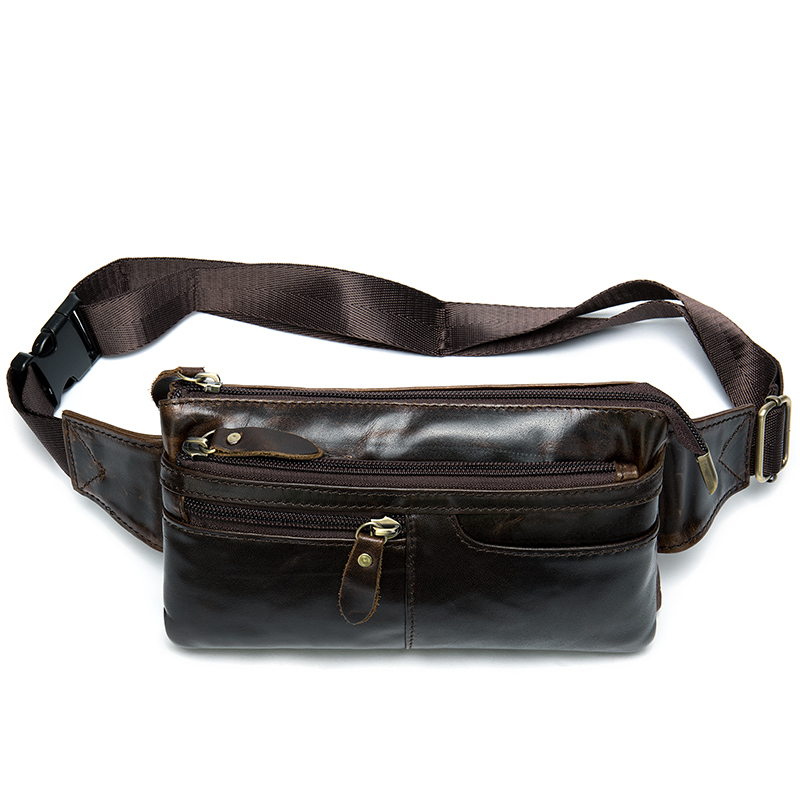 Innovative Crazy Horse Leather Belt and Chest Bag - Ultimate Durability and Functionality