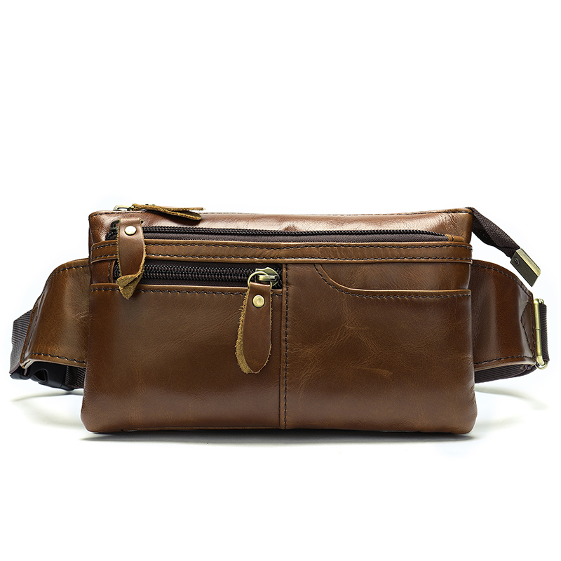 Innovative Crazy Horse Leather Belt and Chest Bag - Ultimate Durability and Functionality
