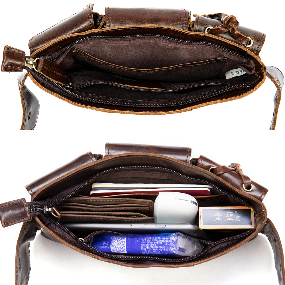 Innovative Crazy Horse Leather Belt and Chest Bag - Ultimate Durability and Functionality