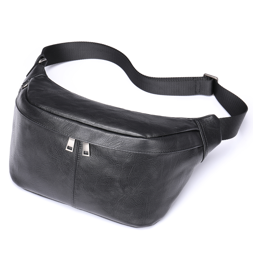 Innovative Crazy Horse Leather Belt and Chest Bag - Ultimate Durability and Functionality