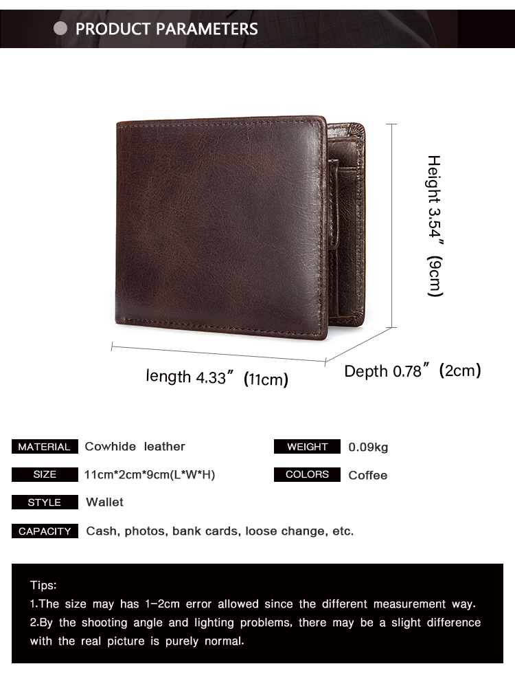 Premium Full-Grain Leather Wallet - Timeless Elegance