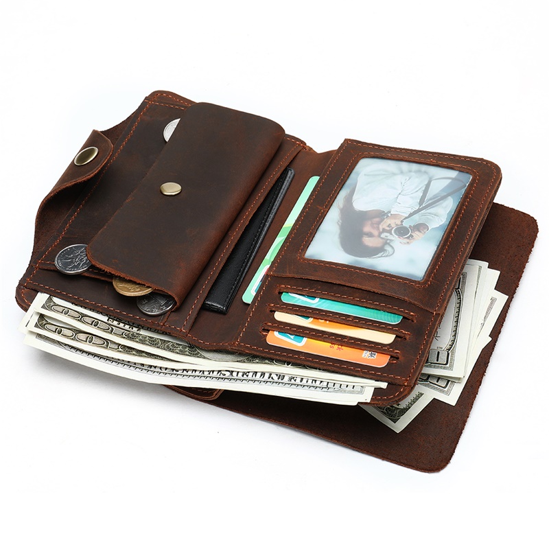 Exquisite Full-Grain Leather Wallet - A Perfect Blend of Style and Function