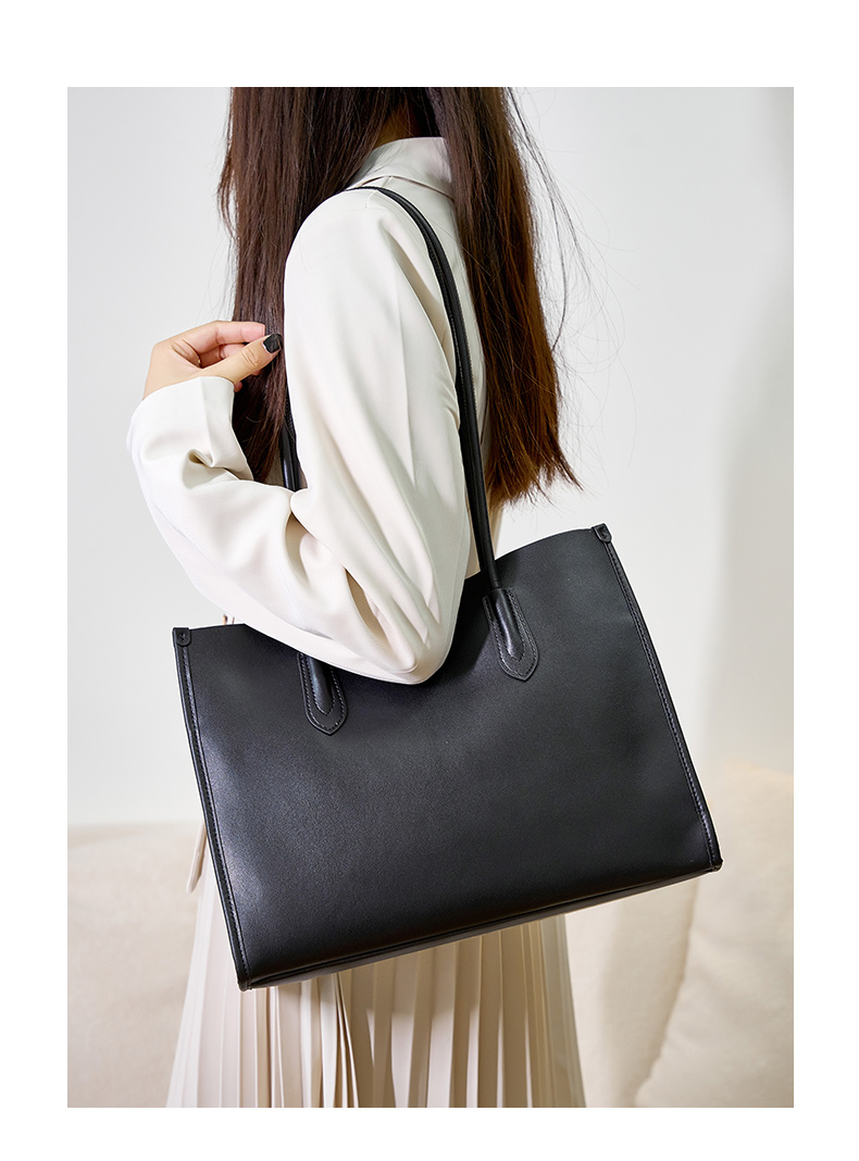 Elegant Genuine Cowhide Leather Lady Handbag - Timeless Grace