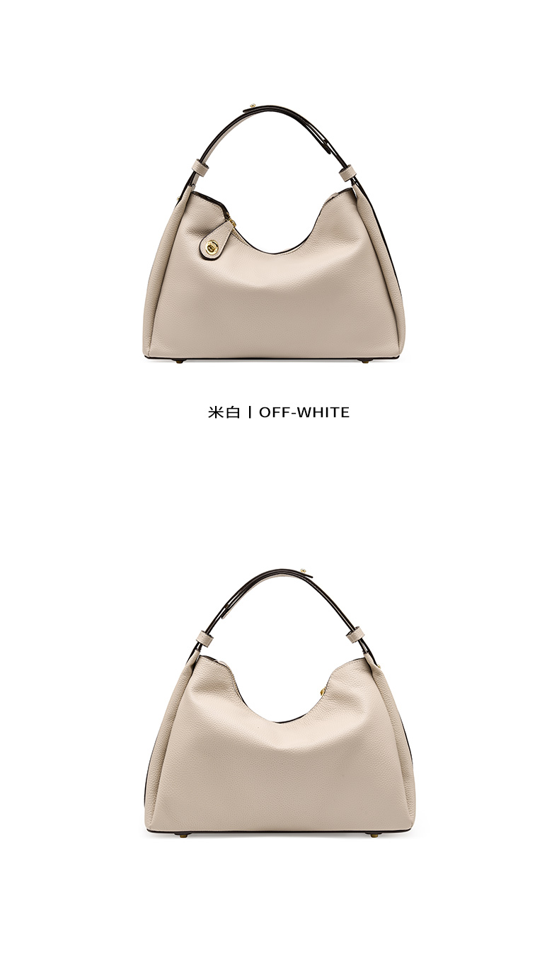 Elegant Genuine Cowhide Leather Lady Handbag - Timeless Grace