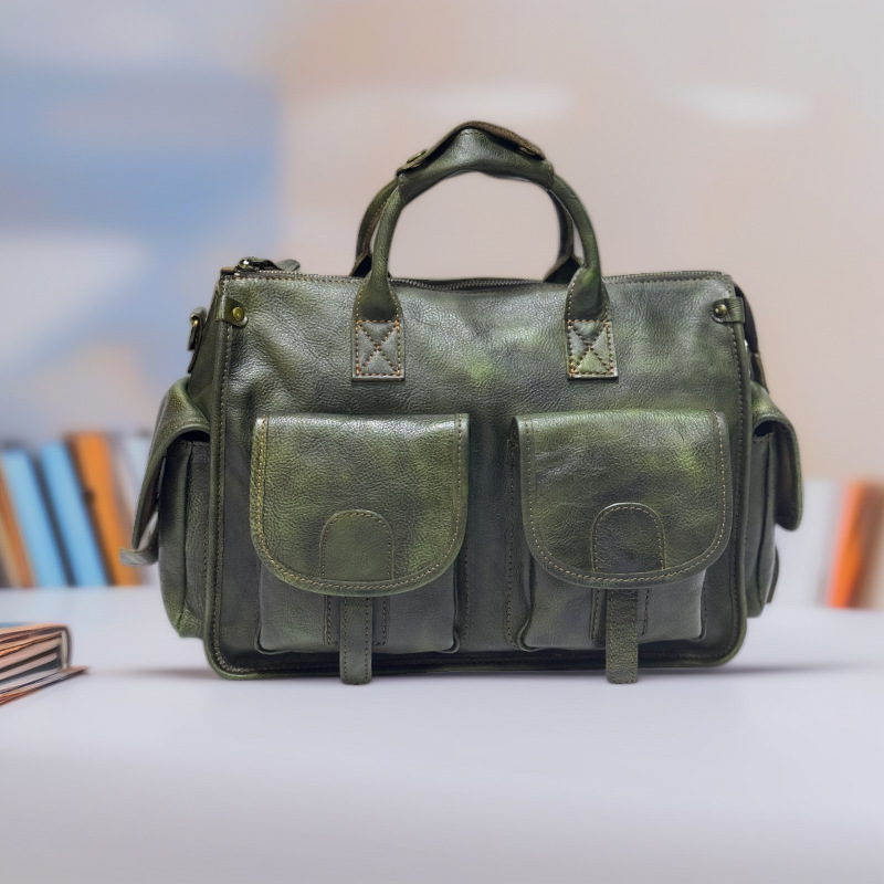 Vintage Leather Messenger Bag