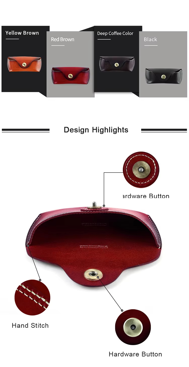 Luxury Leather Eyeglass Case