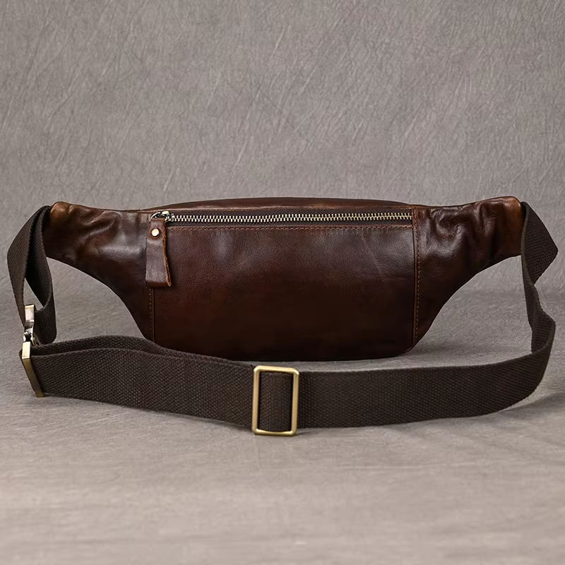 Brown Leather Waist Bag