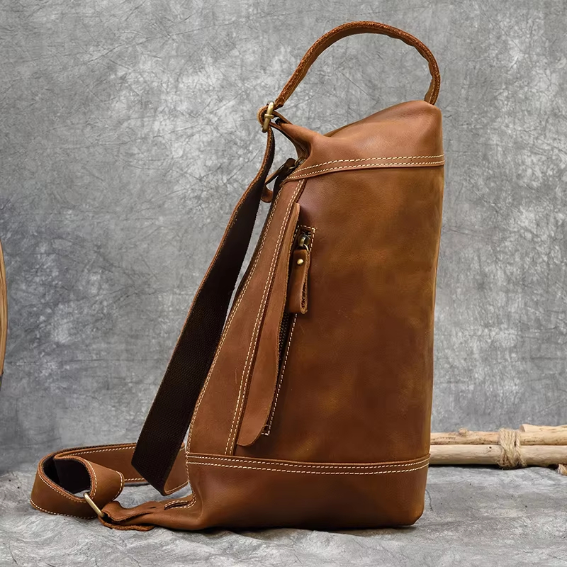 Brown Leather Sling Bag