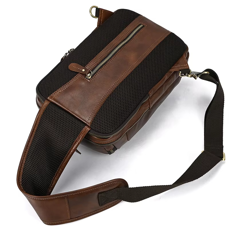 Brown Leather Sling Bag