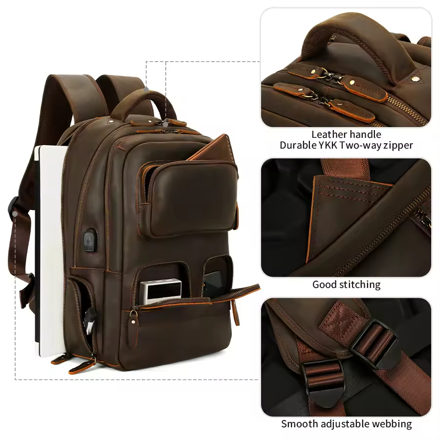 Vintage Leather Backpack