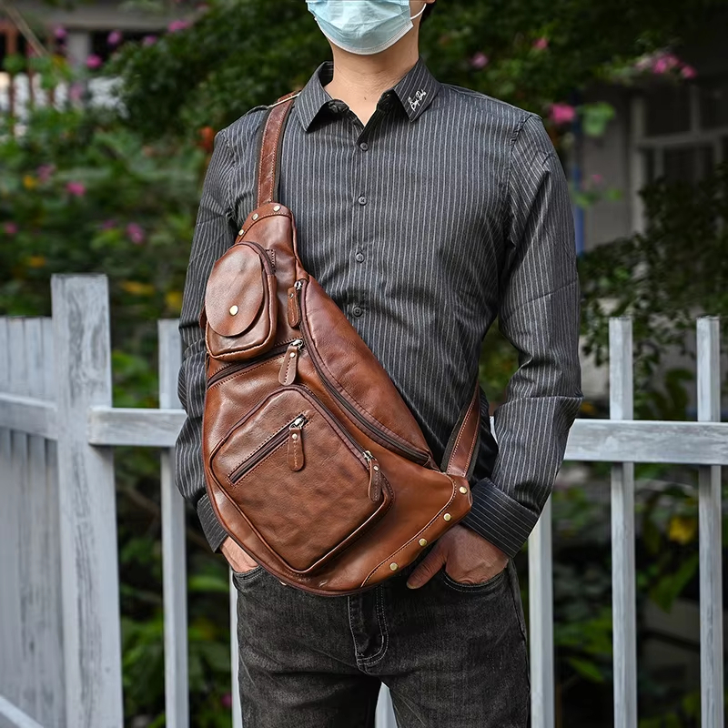 Leather Crossbody Sling Bag