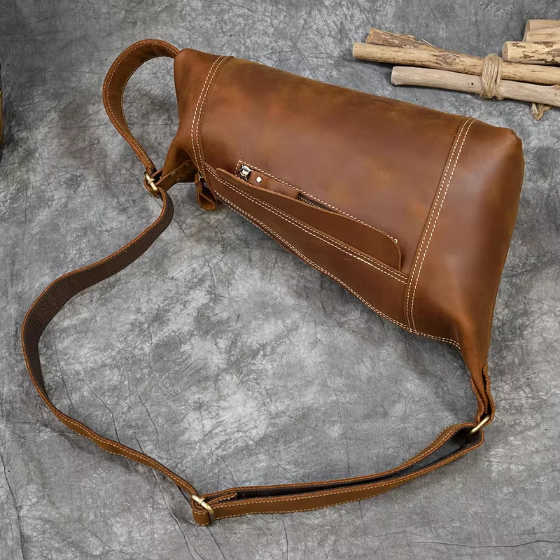 Brown Leather Sling Bag