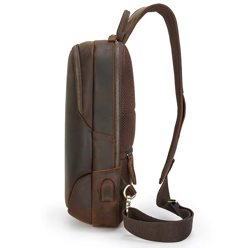 Leather Sling Backpack