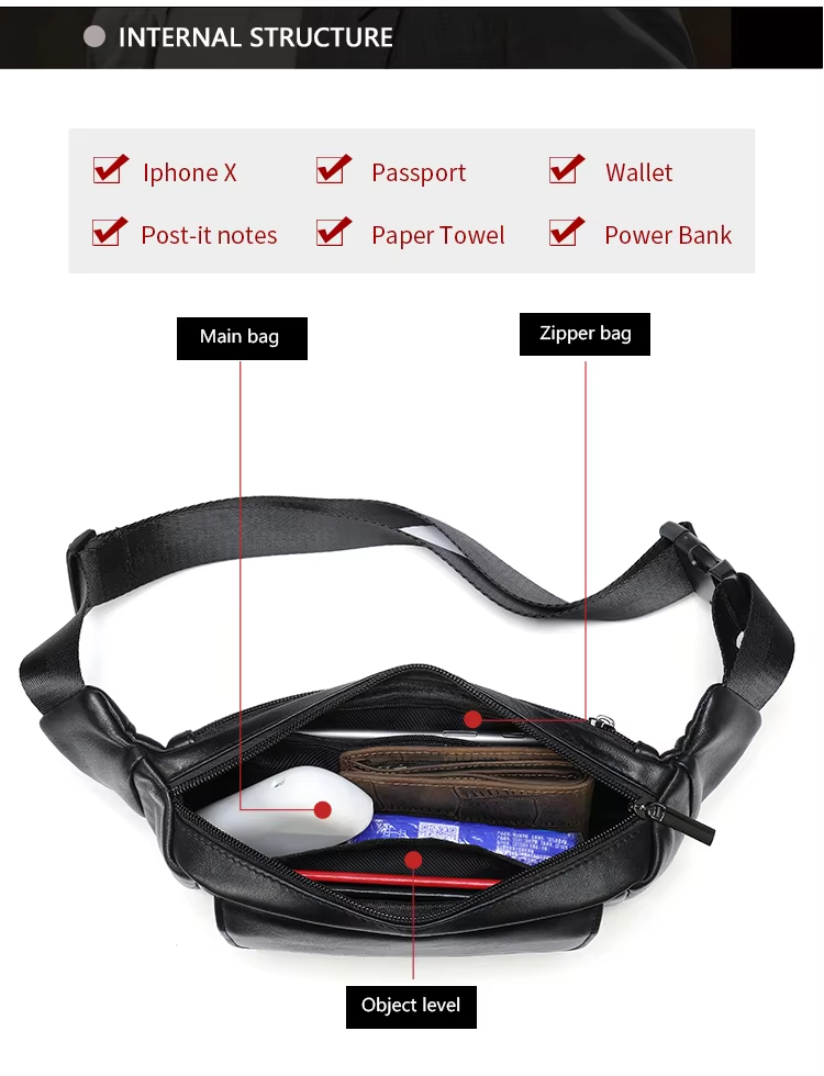 Multi-functional Leather Waist Bag