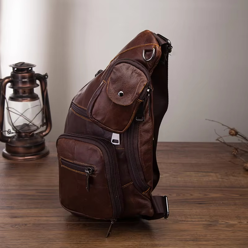 Brown Leather Sling Bag