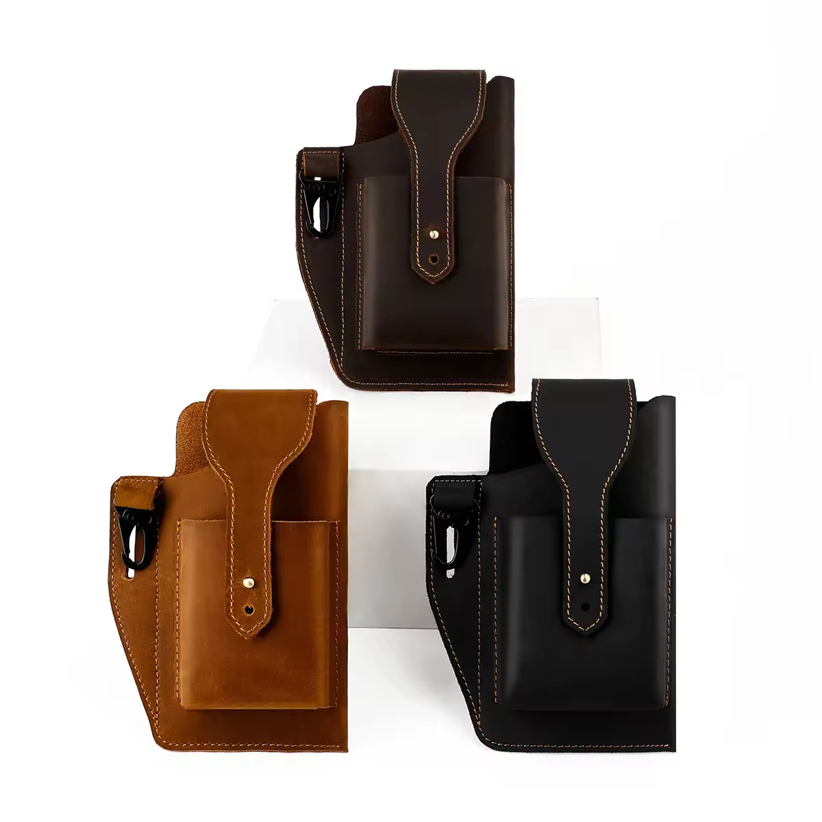 Leather utility belt pouch