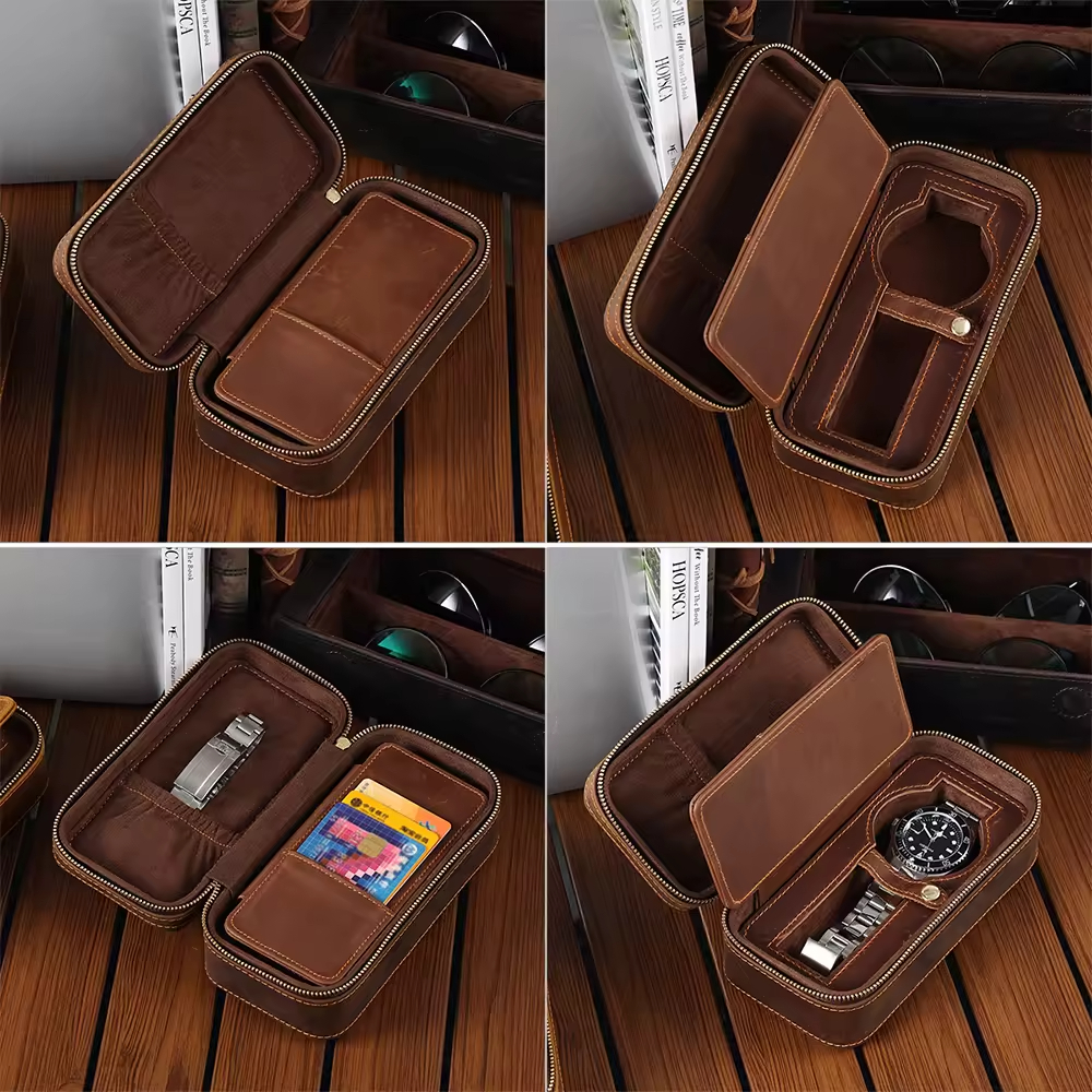 Luxury Leather Watch Storage Box