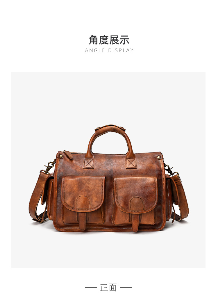 Vintage Leather Messenger Bag