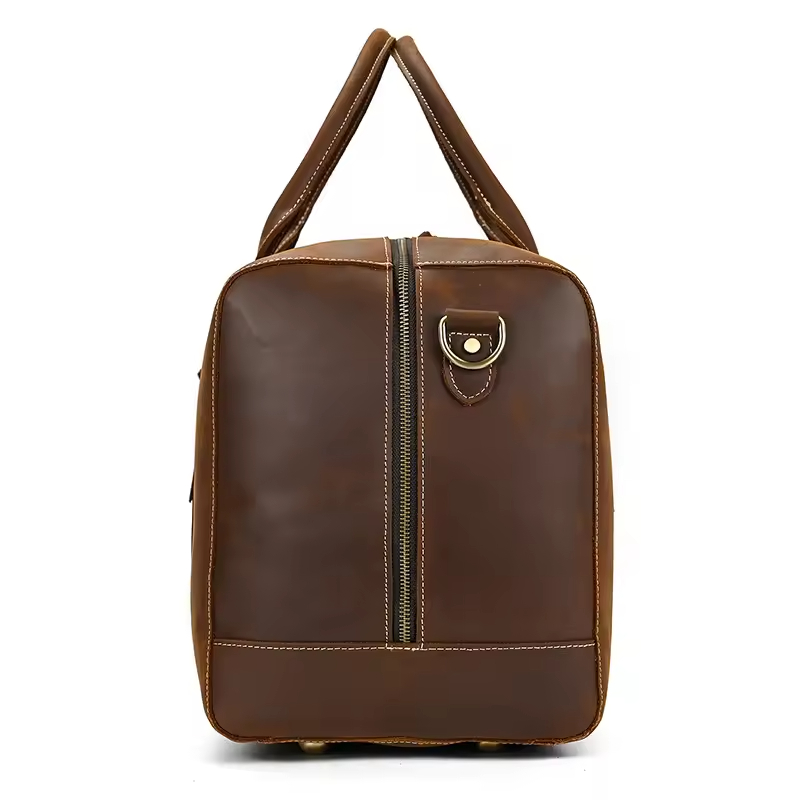 Leather Travel Duffel Bag