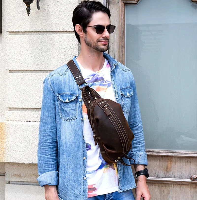 Vintage Leather Sling Bag