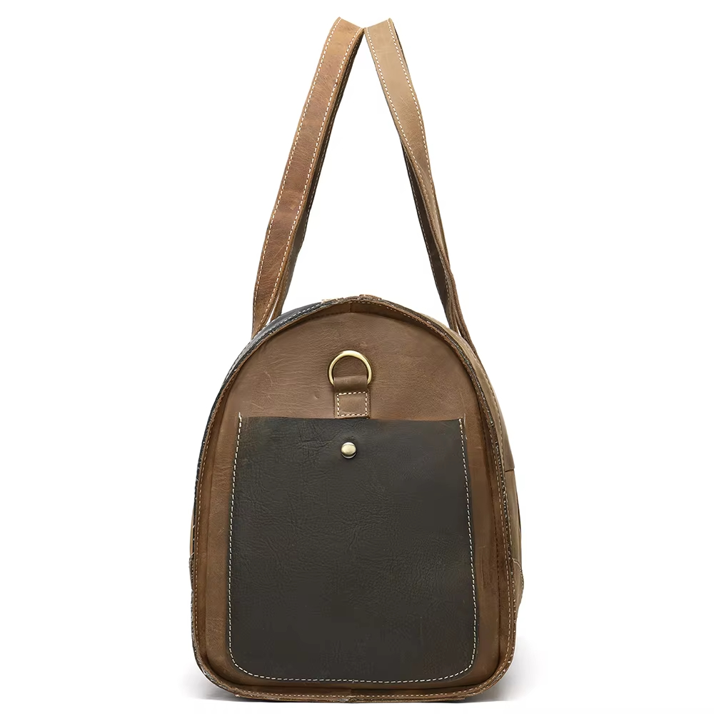 Leather Travel Duffel Bag