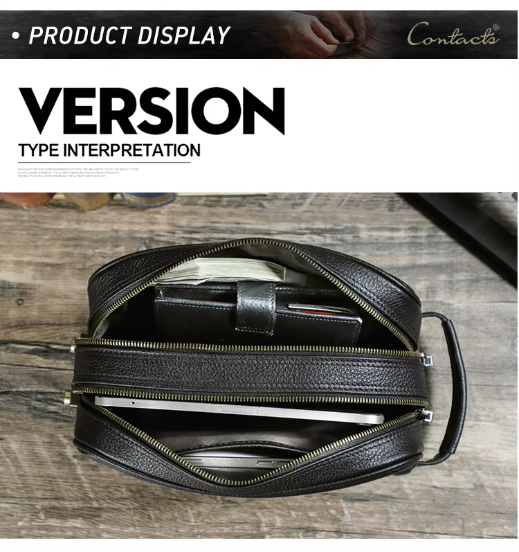 Leather Travel Toiletry Bag