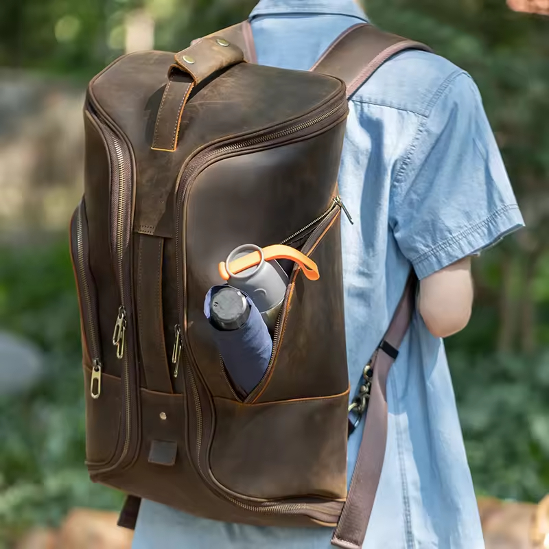 Leather Travel Backpack