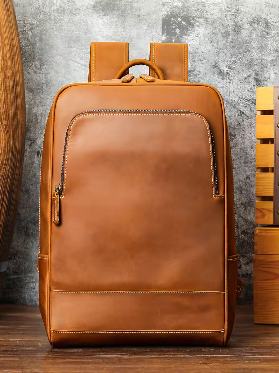 Leather Laptop Backpack