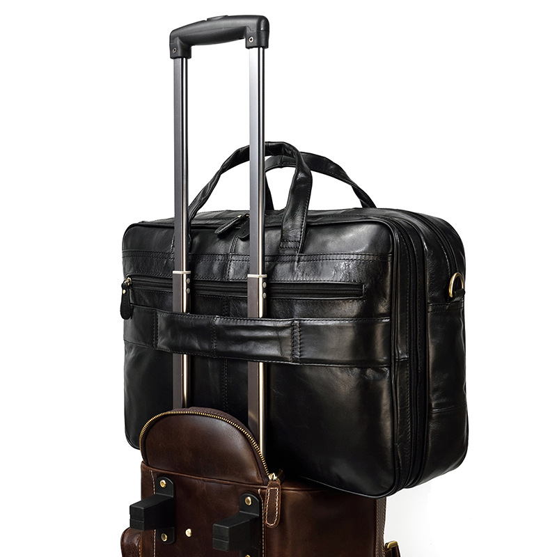Black Leather Laptop Bag