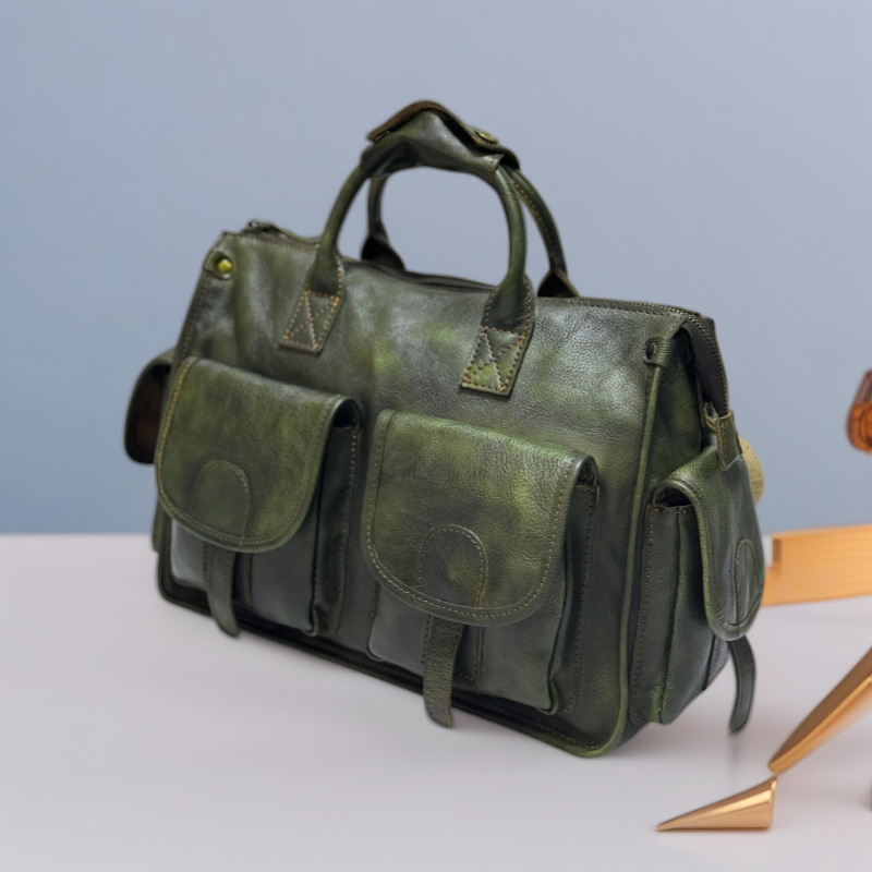 Vintage Leather Messenger Bag