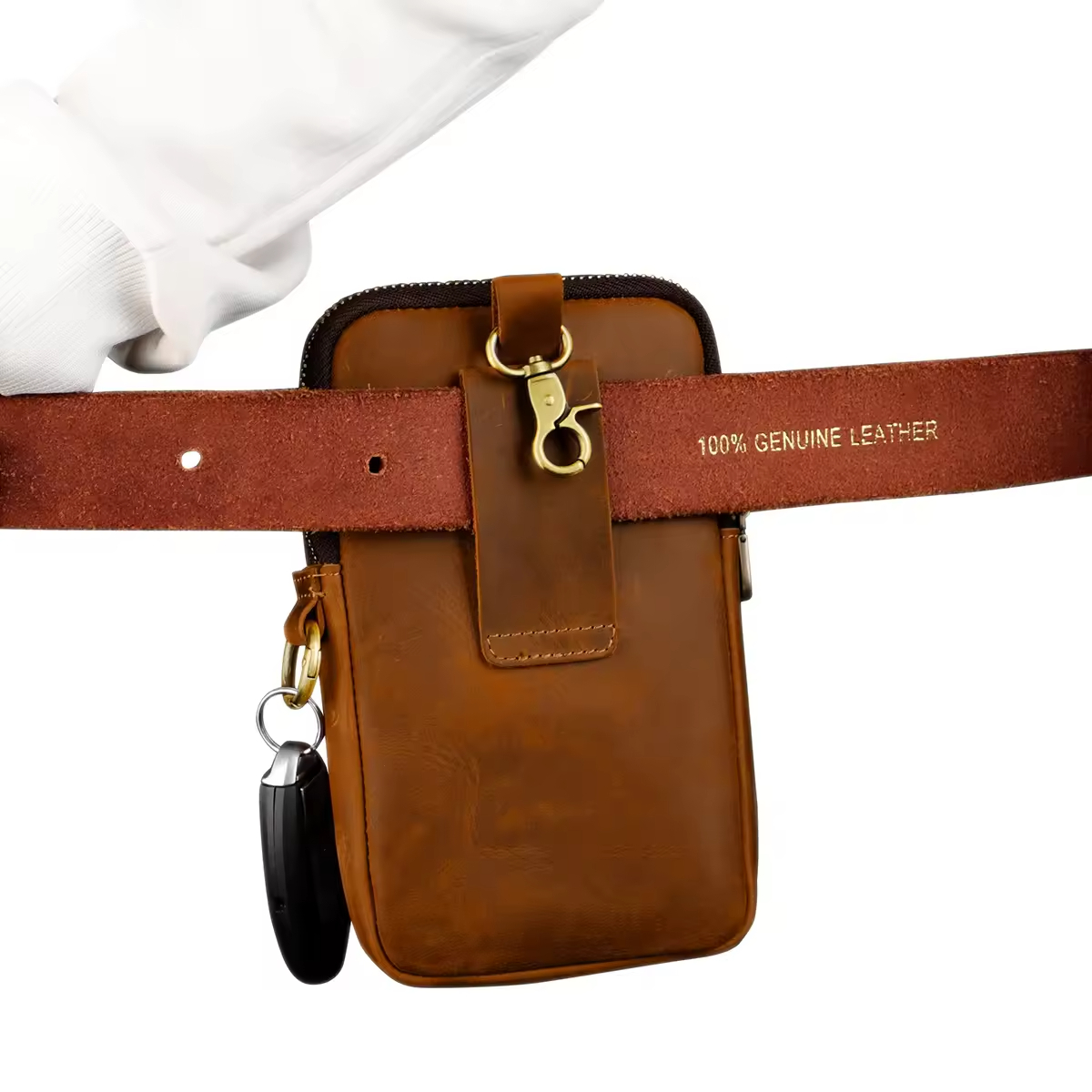 Brown Leather Waist Bag