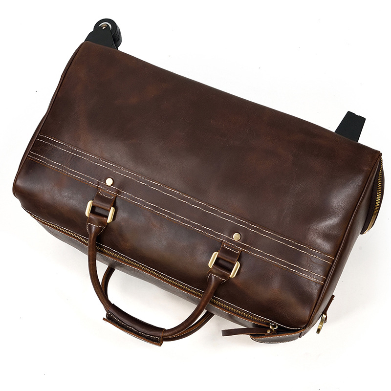 Leather Travel Duffel Bag