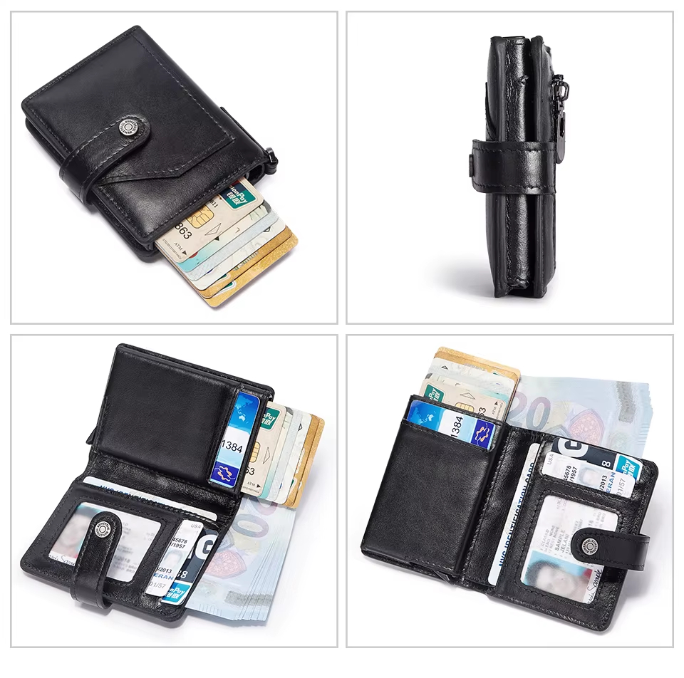 High Capacity Leather Wallet card holder