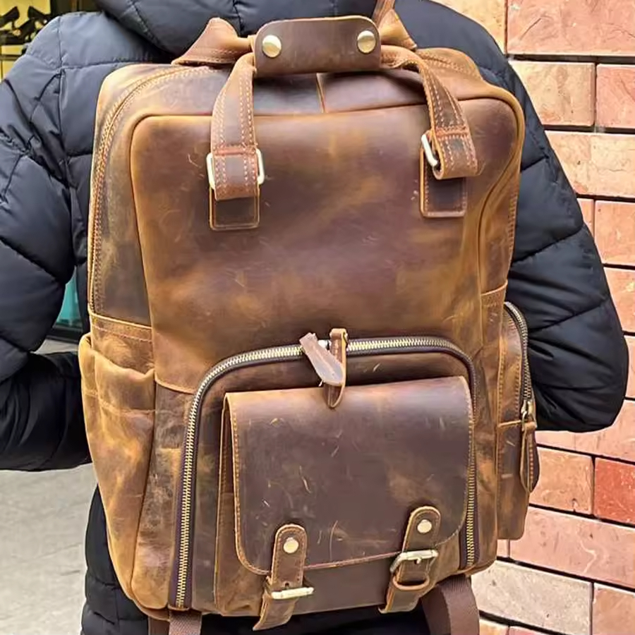 Vintage Leather Backpack
