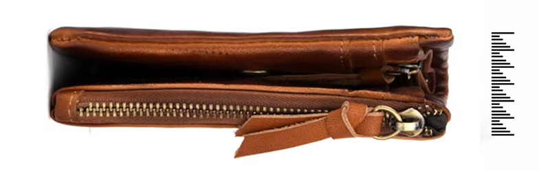 Vintage Leather Zipper Wallet