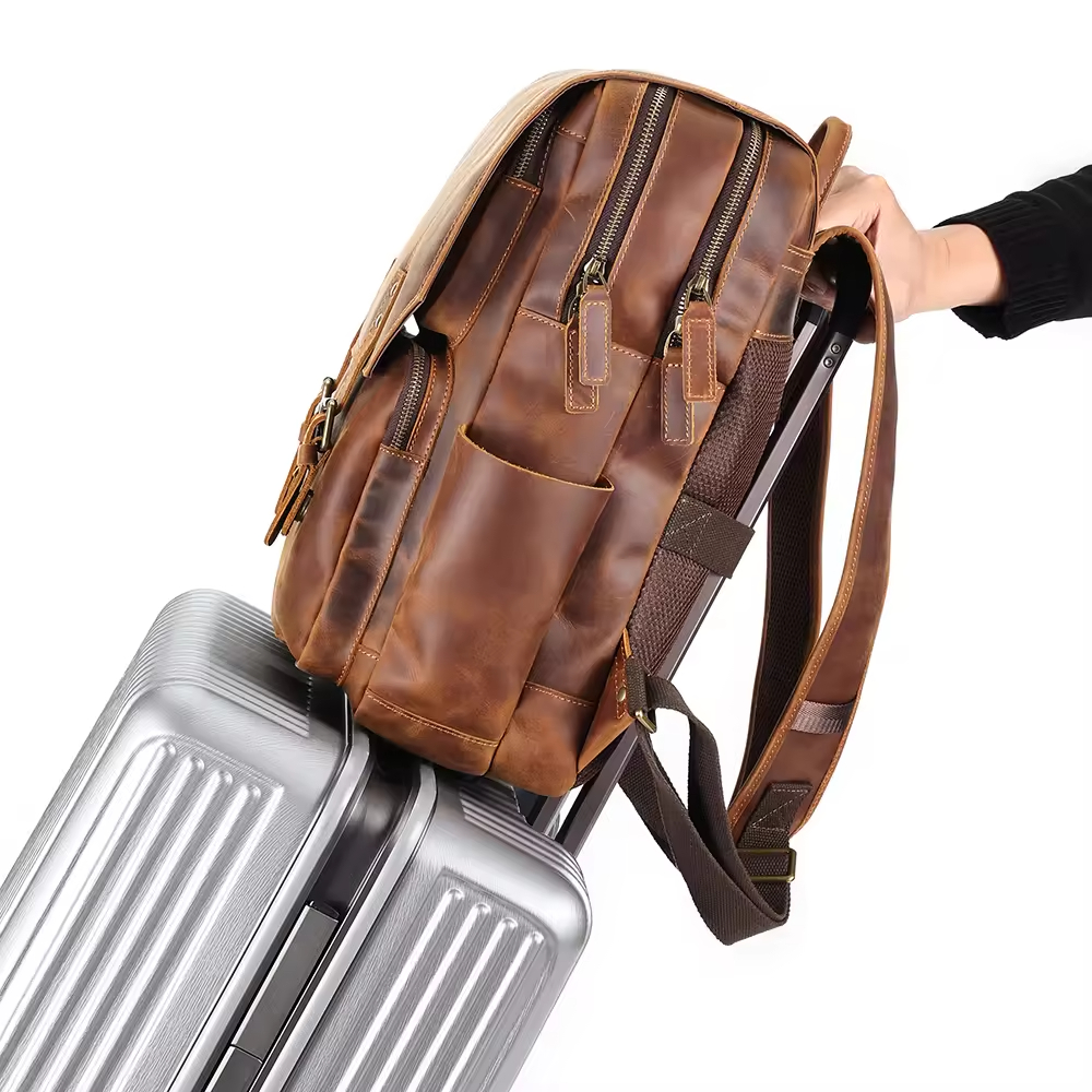 Leather Travel Backpack