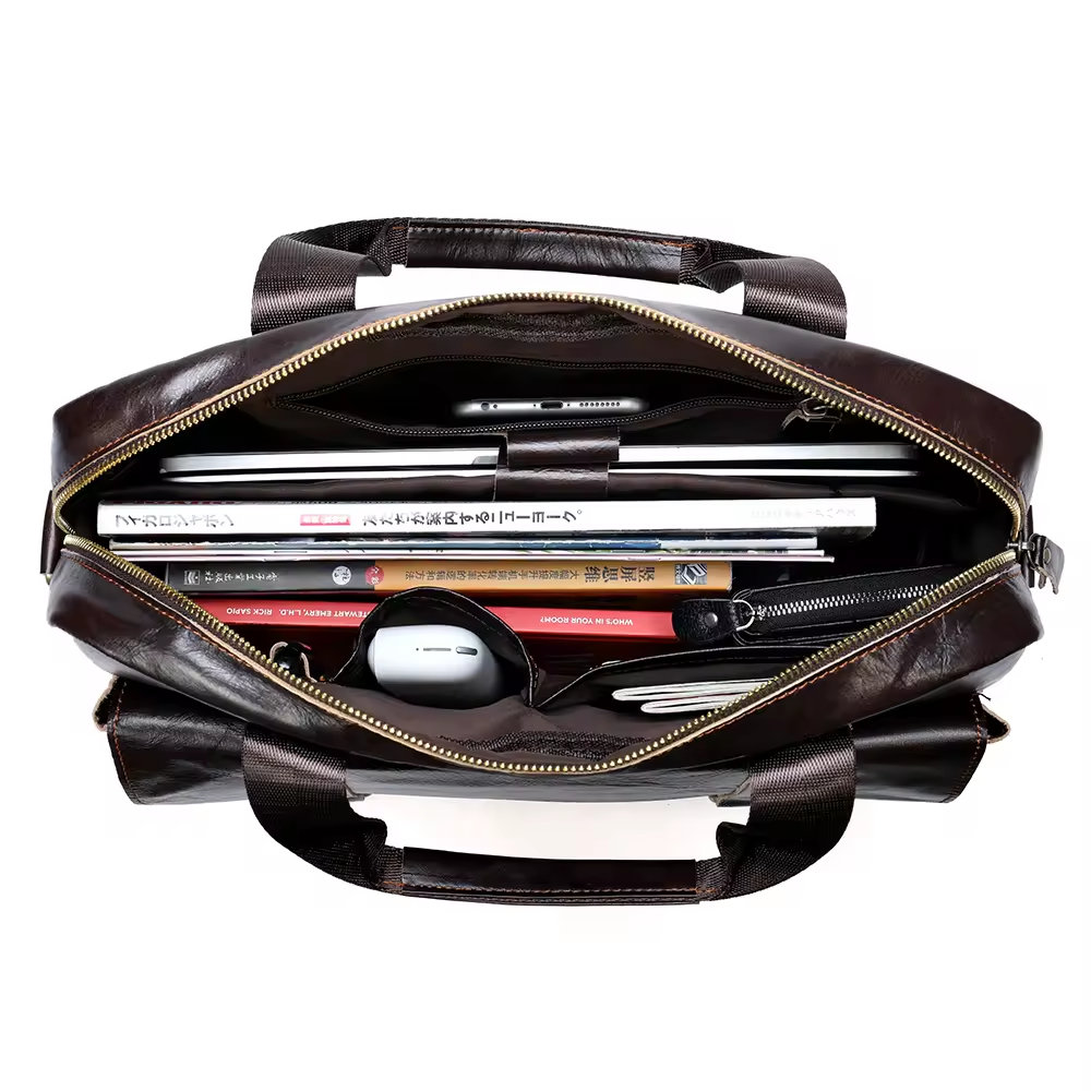 Leather Laptop Briefcase