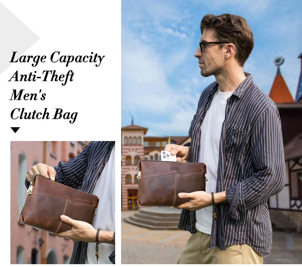 Large Capacity Anti-Theft Men's Clutch Bag